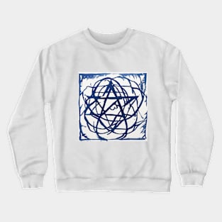 Pentagram Blue Shadow Silhouette Anime Style Collection No. 272 Crewneck Sweatshirt